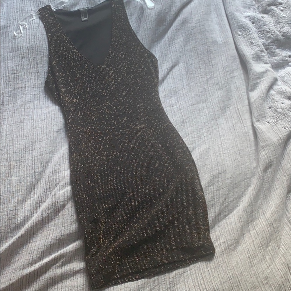 Black and Gold Bodycon Dress
